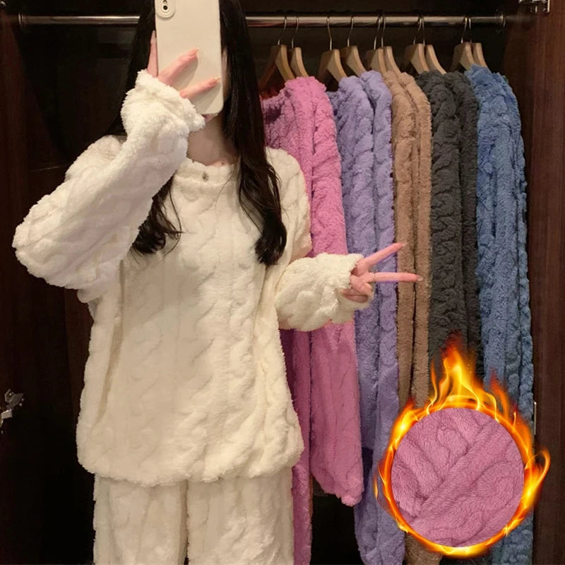 Ensemble pyjama velours femme, vue 1
