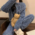 Ensemble pyjama velours femme, vue 8