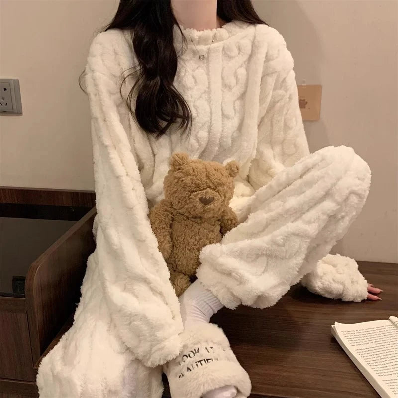 Ensemble pyjama velours femme, vue 7